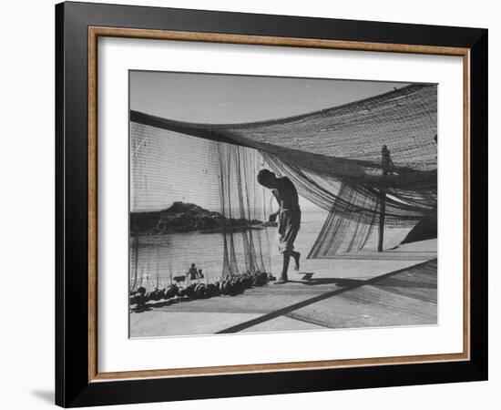 Children Playing on the Beach Collecting Mussels, Clams, and Oysters-null-Framed Photographic Print