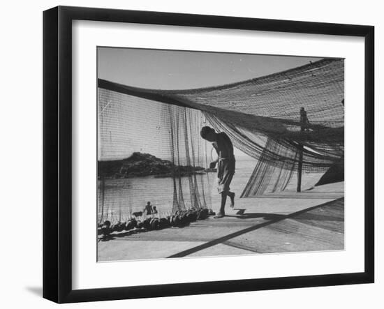 Children Playing on the Beach Collecting Mussels, Clams, and Oysters-null-Framed Photographic Print