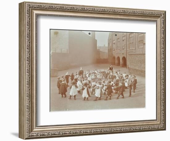 Children Playing Twinkle, Twinkle, Little Star, Flint Street School, Southwark, London, 1908-null-Framed Photographic Print