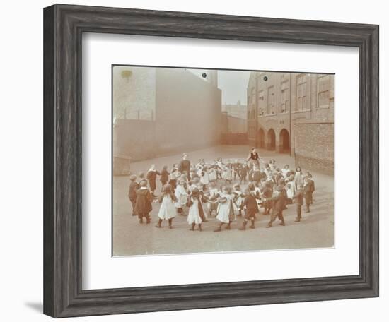 Children Playing Twinkle, Twinkle, Little Star, Flint Street School, Southwark, London, 1908-null-Framed Photographic Print