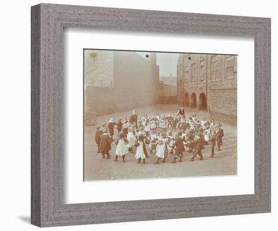 Children Playing Twinkle, Twinkle, Little Star, Flint Street School, Southwark, London, 1908-null-Framed Photographic Print