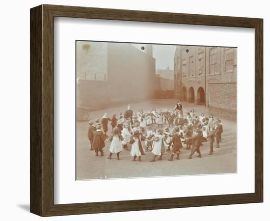 Children Playing Twinkle, Twinkle, Little Star, Flint Street School, Southwark, London, 1908-null-Framed Photographic Print