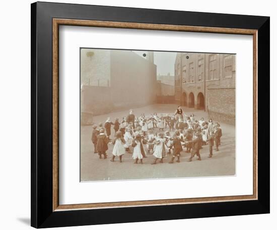 Children Playing Twinkle, Twinkle, Little Star, Flint Street School, Southwark, London, 1908-null-Framed Photographic Print