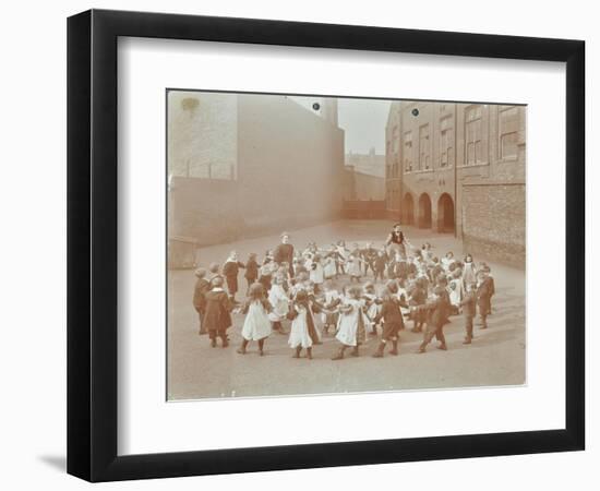 Children Playing Twinkle, Twinkle, Little Star, Flint Street School, Southwark, London, 1908-null-Framed Photographic Print