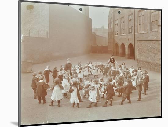 Children Playing Twinkle, Twinkle, Little Star, Flint Street School, Southwark, London, 1908-null-Mounted Photographic Print