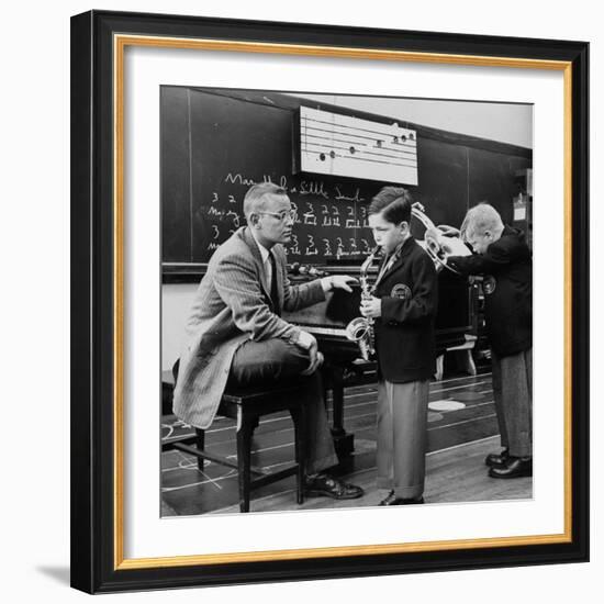 Children Playing Various Musical Instruments-Nina Leen-Framed Photographic Print