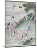 Children Playing with Kites-null-Mounted Giclee Print