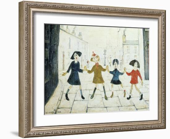 Children Playing-Laurence Stephen Lowry-Framed Art Print