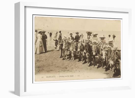 Children Prepared for a Donkey Ride-null-Framed Art Print