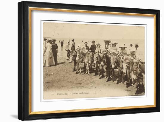 Children Prepared for a Donkey Ride-null-Framed Art Print