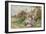 Children Reading Beside a Country Lane-Myles Birket Foster-Framed Giclee Print