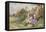 Children Reading Beside a Country Lane-Myles Birket Foster-Framed Premier Image Canvas