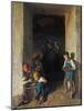 Children Receiving their Breakfast-Ferdinand Georg Waldmuller-Mounted Giclee Print