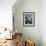 Children Reciting the Pledge of Allegiance as a Boy Holds the Us Flag in their Classroom-Bernard Hoffman-Framed Photographic Print displayed on a wall