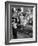 Children Reciting the Pledge of Allegiance as a Boy Holds the Us Flag in their Classroom-Bernard Hoffman-Framed Photographic Print