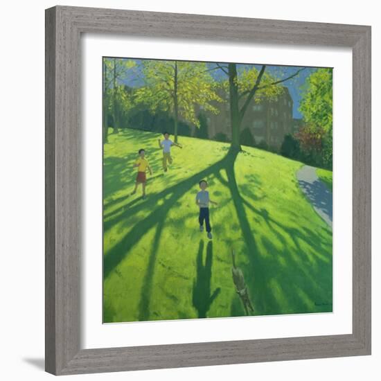 Children Running in the Park, Derby, 2002-Andrew Macara-Framed Giclee Print