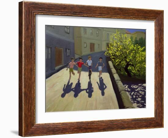 Children Running, Lesbos, 1999-Andrew Macara-Framed Giclee Print