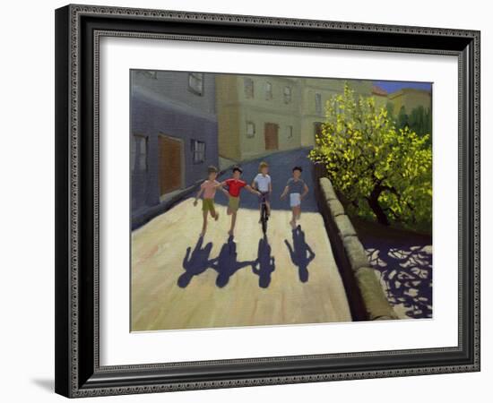 Children Running, Lesbos, 1999-Andrew Macara-Framed Giclee Print