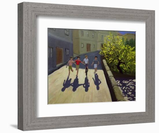 Children Running, Lesbos, 1999-Andrew Macara-Framed Giclee Print