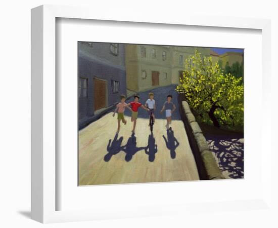 Children Running, Lesbos, 1999-Andrew Macara-Framed Giclee Print