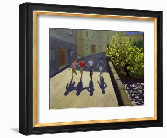 Children Running, Lesbos, 1999-Andrew Macara-Framed Giclee Print