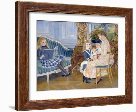 Children's Afternoon at Wargemont-Pierre-Auguste Renoir-Framed Giclee Print