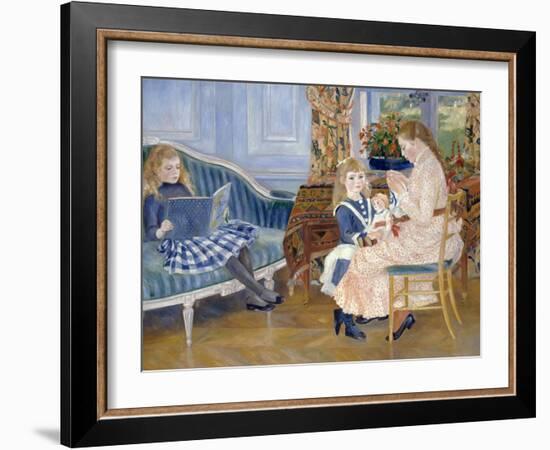 Children's Afternoon at Wargemont-Pierre-Auguste Renoir-Framed Giclee Print