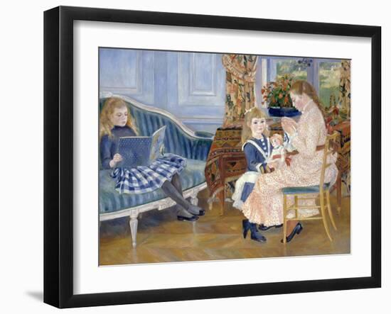 Children's Afternoon at Wargemont-Pierre-Auguste Renoir-Framed Giclee Print