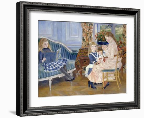 Children's Afternoon at Wargemont-Pierre-Auguste Renoir-Framed Giclee Print