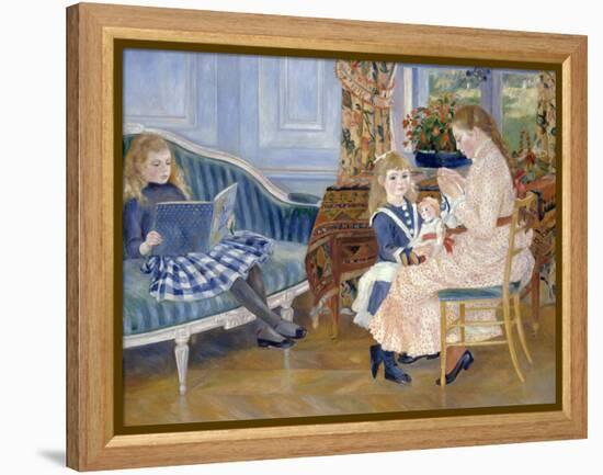 Children's Afternoon at Wargemont-Pierre-Auguste Renoir-Framed Premier Image Canvas