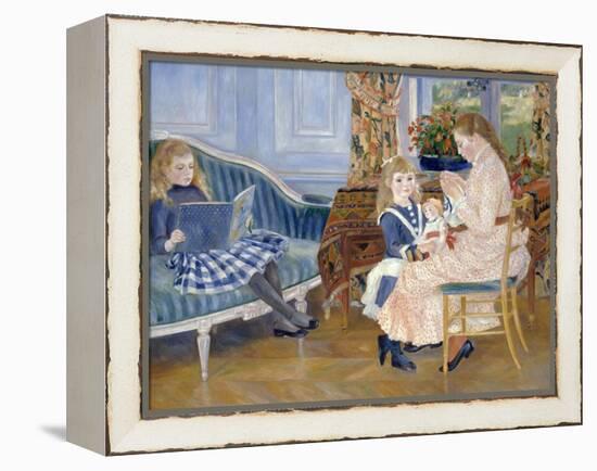 Children's Afternoon at Wargemont-Pierre-Auguste Renoir-Framed Premier Image Canvas