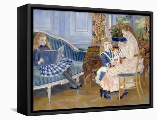 Children's Afternoon at Wargemont-Pierre-Auguste Renoir-Framed Premier Image Canvas