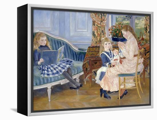 Children's Afternoon at Wargemont-Pierre-Auguste Renoir-Framed Premier Image Canvas