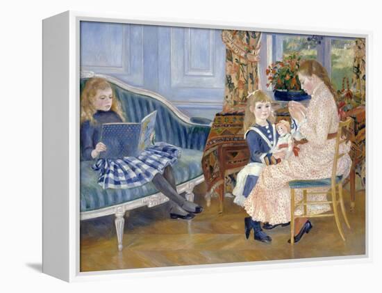 Children's Afternoon at Wargemont-Pierre-Auguste Renoir-Framed Premier Image Canvas