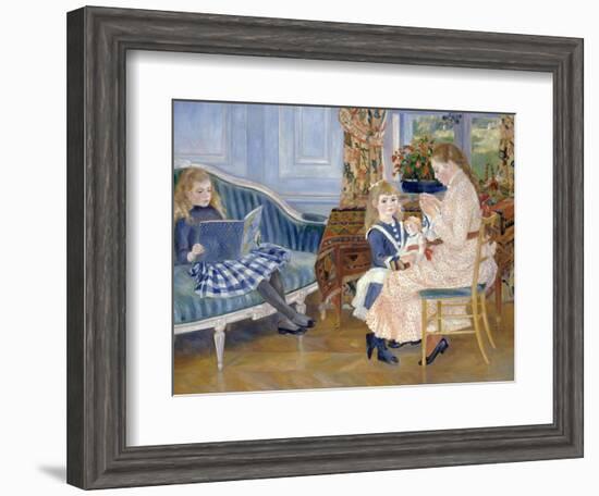 Children's Afternoon at Wargemont-Pierre-Auguste Renoir-Framed Giclee Print