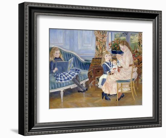 Children's Afternoon at Wargemont-Pierre-Auguste Renoir-Framed Giclee Print