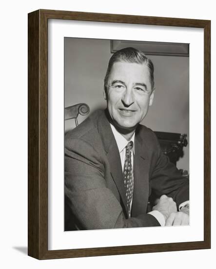 Children's Author and Illustrator, Ted Geisel, Better known by His Pseudonym, Dr. Seuss-null-Framed Premium Photographic Print