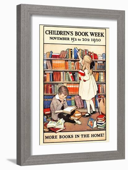 Children's Book Week, November 15Th To 20Th 1920. More Books In The Home!-Jessie Willcox Smith-Framed Art Print