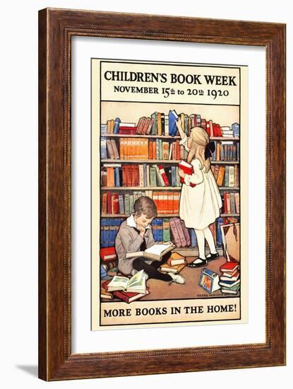 Children's Book Week, November 15Th To 20Th 1920. More Books In The Home!-Jessie Willcox Smith-Framed Art Print