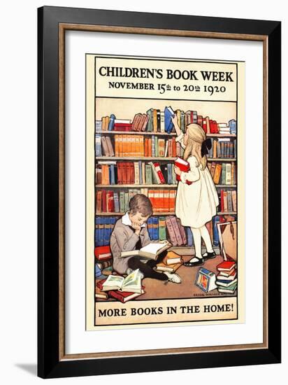 Children's Book Week, November 15Th To 20Th 1920. More Books In The Home!-Jessie Willcox Smith-Framed Art Print