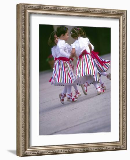 Children's Dance Group at Poble Espanyol, Montjuic, Barcelona, Spain-Michele Westmorland-Framed Photographic Print