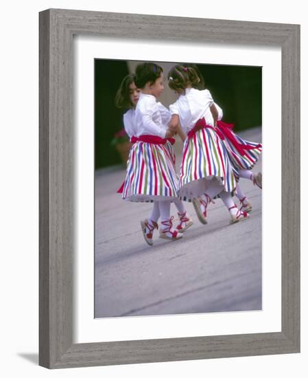 Children's Dance Group at Poble Espanyol, Montjuic, Barcelona, Spain-Michele Westmorland-Framed Photographic Print