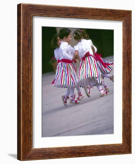 Children's Dance Group at Poble Espanyol, Montjuic, Barcelona, Spain-Michele Westmorland-Framed Photographic Print