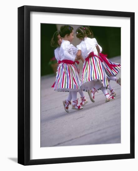 Children's Dance Group at Poble Espanyol, Montjuic, Barcelona, Spain-Michele Westmorland-Framed Photographic Print