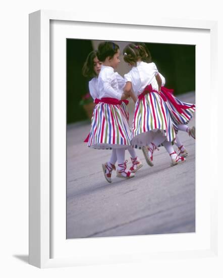 Children's Dance Group at Poble Espanyol, Montjuic, Barcelona, Spain-Michele Westmorland-Framed Photographic Print