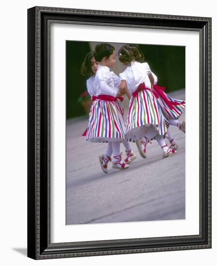 Children's Dance Group at Poble Espanyol, Montjuic, Barcelona, Spain-Michele Westmorland-Framed Photographic Print