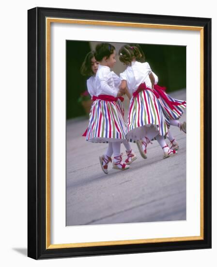 Children's Dance Group at Poble Espanyol, Montjuic, Barcelona, Spain-Michele Westmorland-Framed Photographic Print