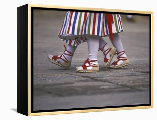 Children's Dance Group at Poble Espanyol, Montjuic, Barcelona, Spain-Michele Westmorland-Framed Premier Image Canvas