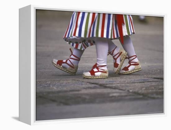 Children's Dance Group at Poble Espanyol, Montjuic, Barcelona, Spain-Michele Westmorland-Framed Premier Image Canvas