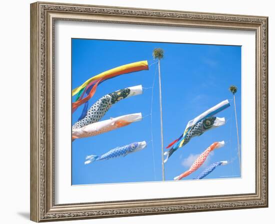 Children's Day Koinobori (Carp Kite), Shizuoka, Mt. Fuji, Japan-Rob Tilley-Framed Photographic Print